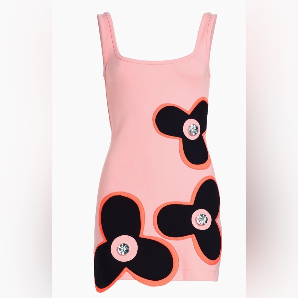 AREA Pink and Black Mini Dress - Picture 2 of 15
